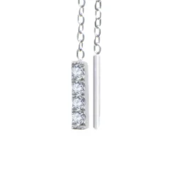 Online Orecchino pendente catena cutting cross e pendente con zirconi Orecchini