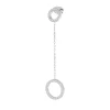 Outlet Orecchino pendente cerchi con zirconi bianchi Orecchini