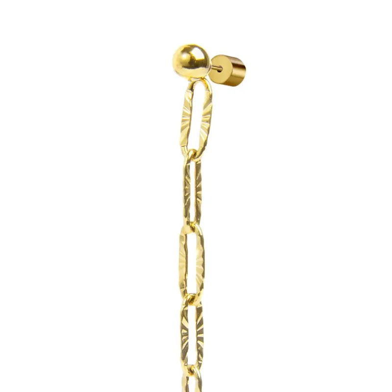 Best Orecchino pendente con catena e perla irregolare Orecchini
