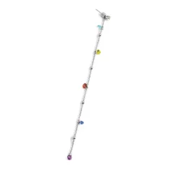 Sale Orecchino pendente con zirconi e sfere 12cm Orecchini