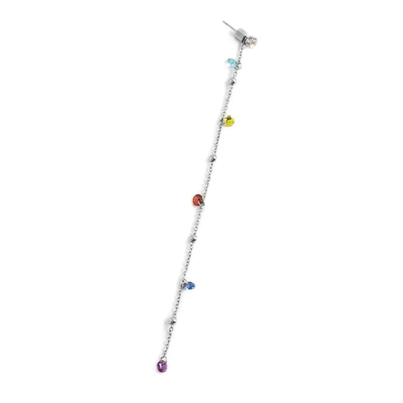 Sale Orecchino pendente con zirconi e sfere 12cm Orecchini
