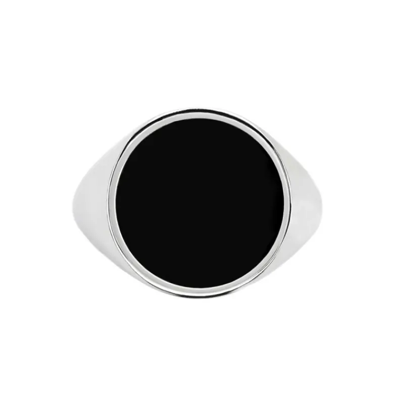 Hot Piastrina tonda smalto nero changy Changy