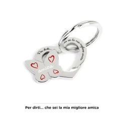 New Portachiavi amica cuore con farfalla Accessori