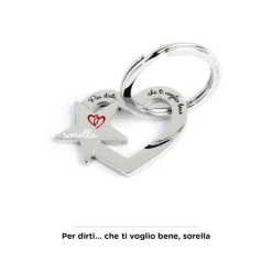 Fashion Portachiavi sorella cuore con stella Accessori